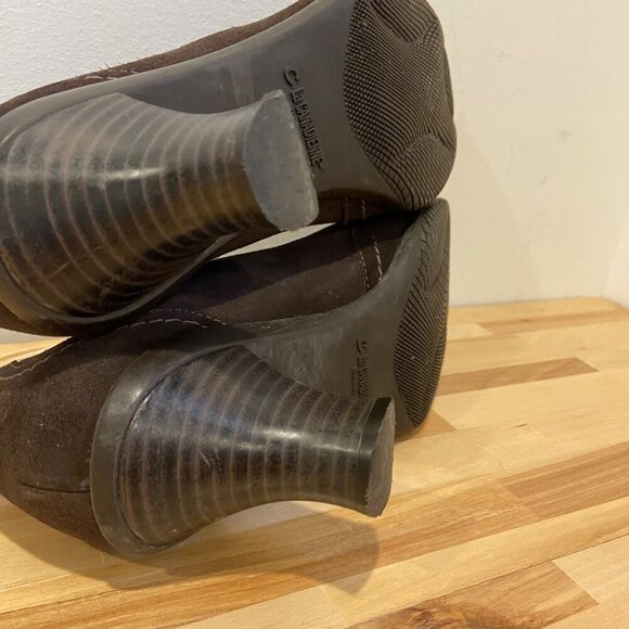 Brown Suede La Canadienne Womens Slip-On Heeled Shoes Size 6.5 waterproof Canada - Picture 9 of 16
